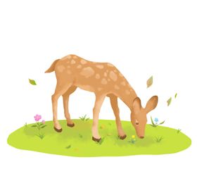 卡通小鹿装饰画鹿
