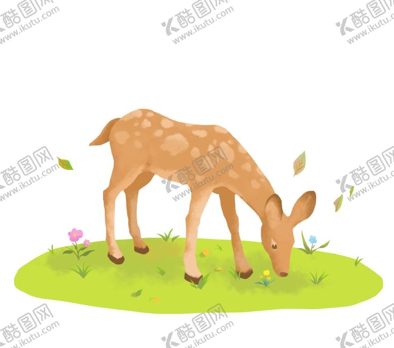 编号：32961009201315162210【酷图网】源文件下载-卡通鹿小鹿插画