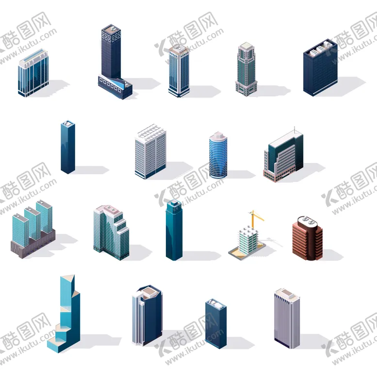 编号：90752908131159311755【酷图网】源文件下载-矢量立体3d等距建筑