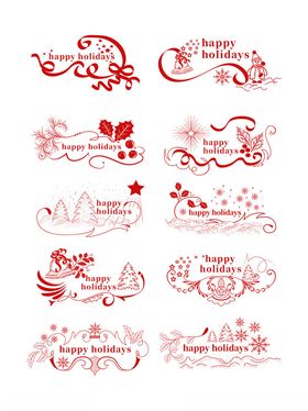 圣诞装饰字体设计集合