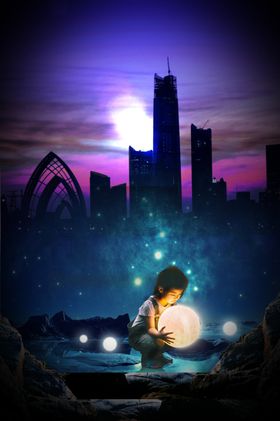 星空夜景合成素材