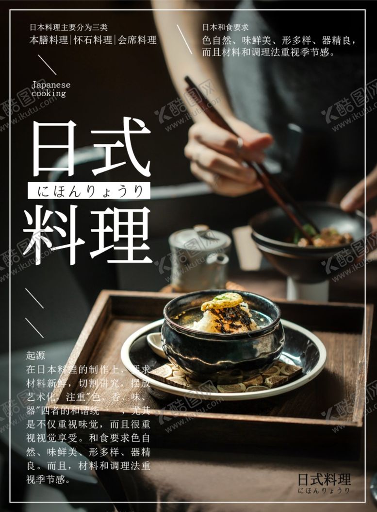 编号：92588509270536345700【酷图网】源文件下载-日式料理海报