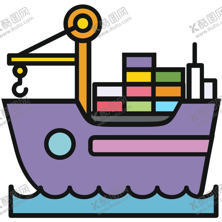 编号：53370009280005056217【酷图网】源文件下载-货轮工具图标图形标志素材