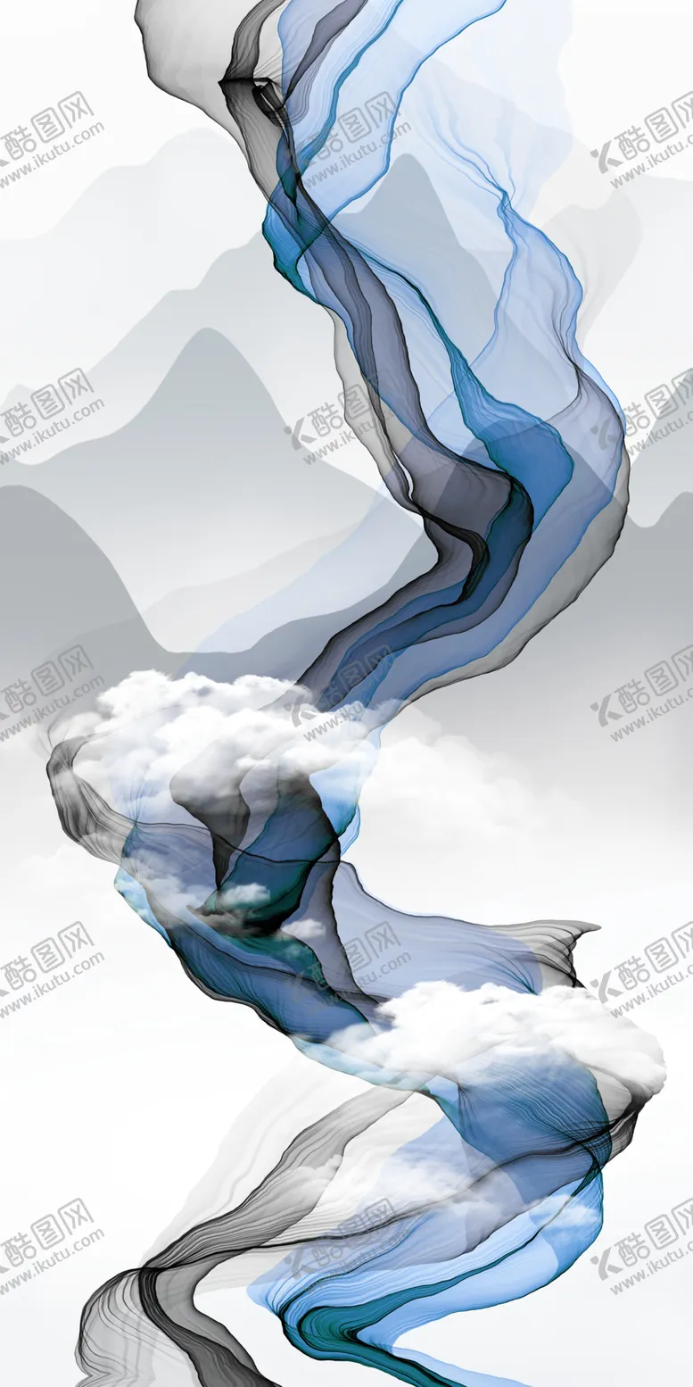 编号：25020702231502145904【酷图网】源文件下载-烟雾山水玄关