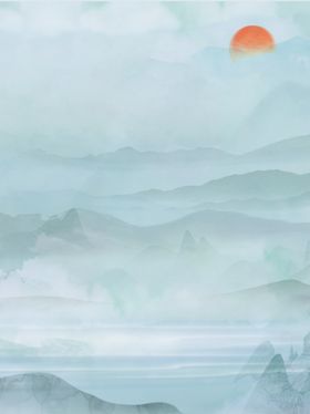 中国风背景潮海报书法冬天