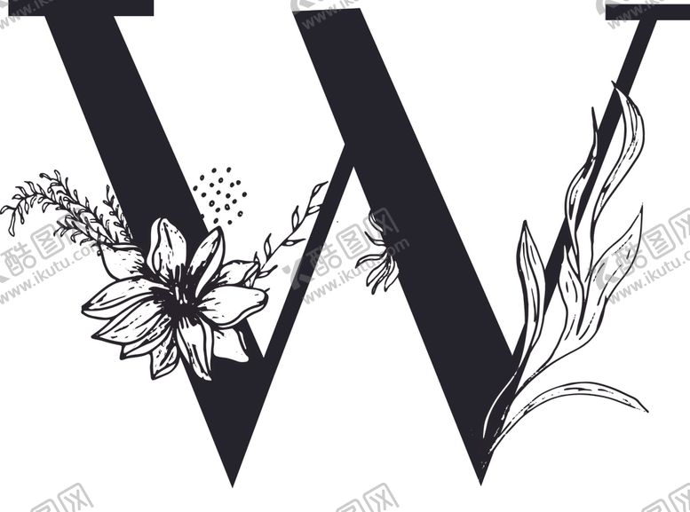 编号：85153310050038439608【酷图网】源文件下载-手绘花纹字母