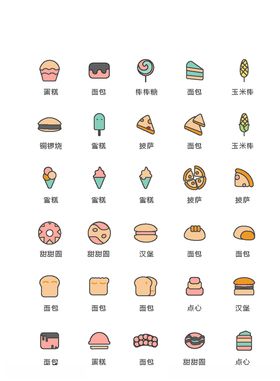 美食图标食品图标餐饮图标
