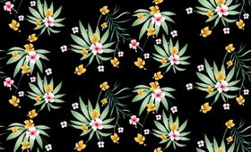 小碎花叶子渐变花