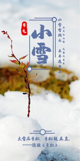 小雪海报大雪素材小雪素材