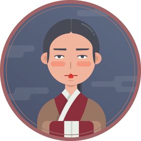 卡通人物西汉女头像EPS