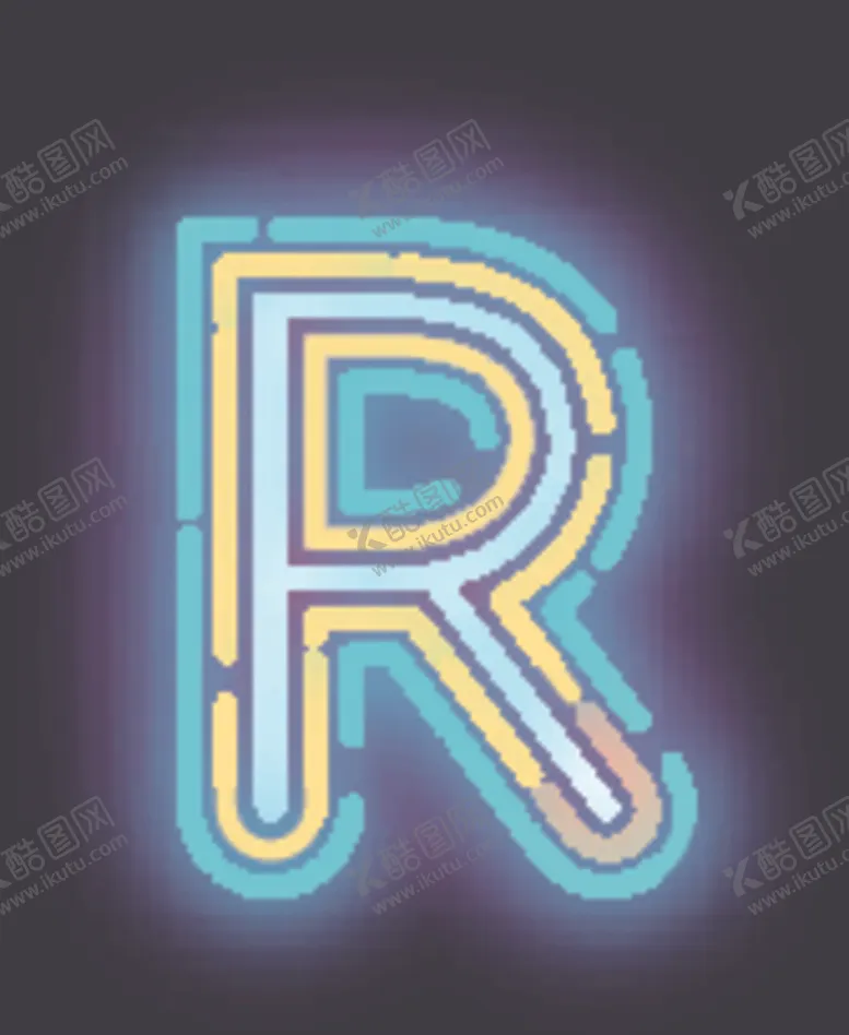 编号：53189510100042176334【酷图网】源文件下载-霓虹灯字母R