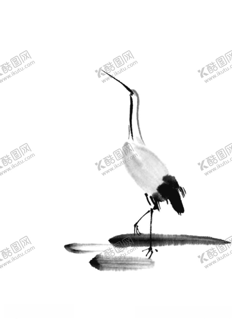 编号：35266304270850178188【酷图网】源文件下载-中国风水墨仙鹤