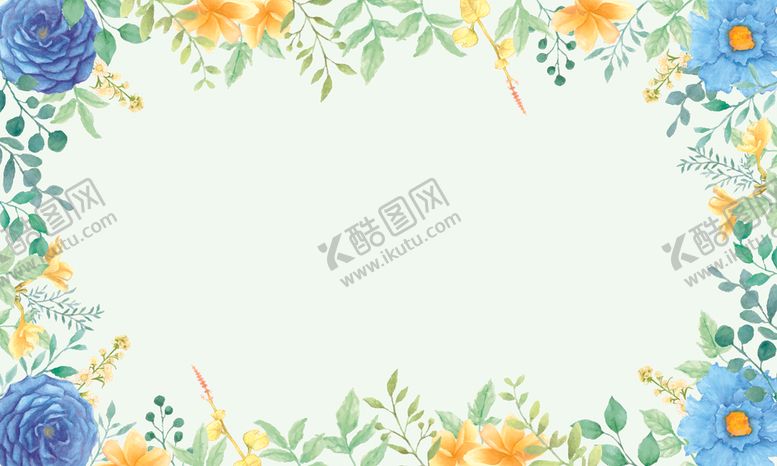 编号：81791912230026042619【酷图网】源文件下载-水彩花卉背景