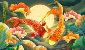 重彩油墨抽象装饰画