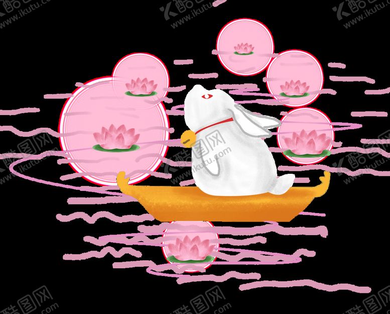 编号：03954710092330149578【酷图网】源文件下载-中秋插画   可爱卡通兔子  