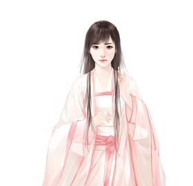 古装帅哥美女插画图片手绘风情侣
