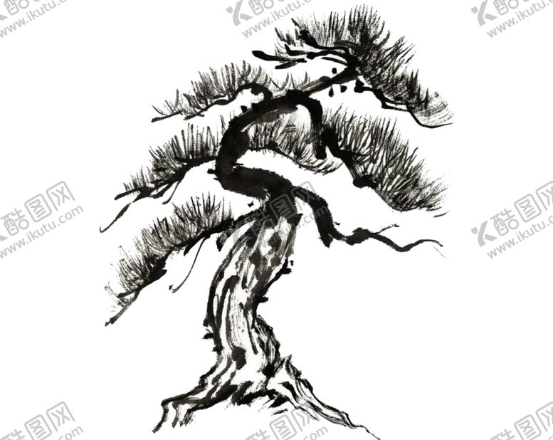 编号：39706207051015094892【酷图网】源文件下载-水墨中国风迎客松