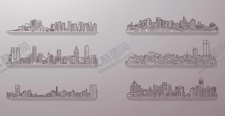 编号：97546106270759321353【酷图网】源文件下载-矢量城市线图