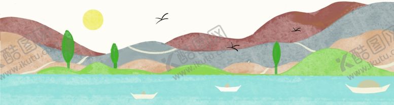 编号：52824409270316011526【酷图网】源文件下载-卡通山水画