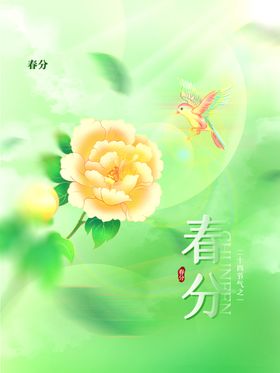 春分节气宣传海报展板