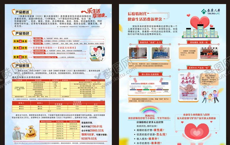 编号：43640006251949302817【酷图网】源文件下载-泰康人寿新版宣传单