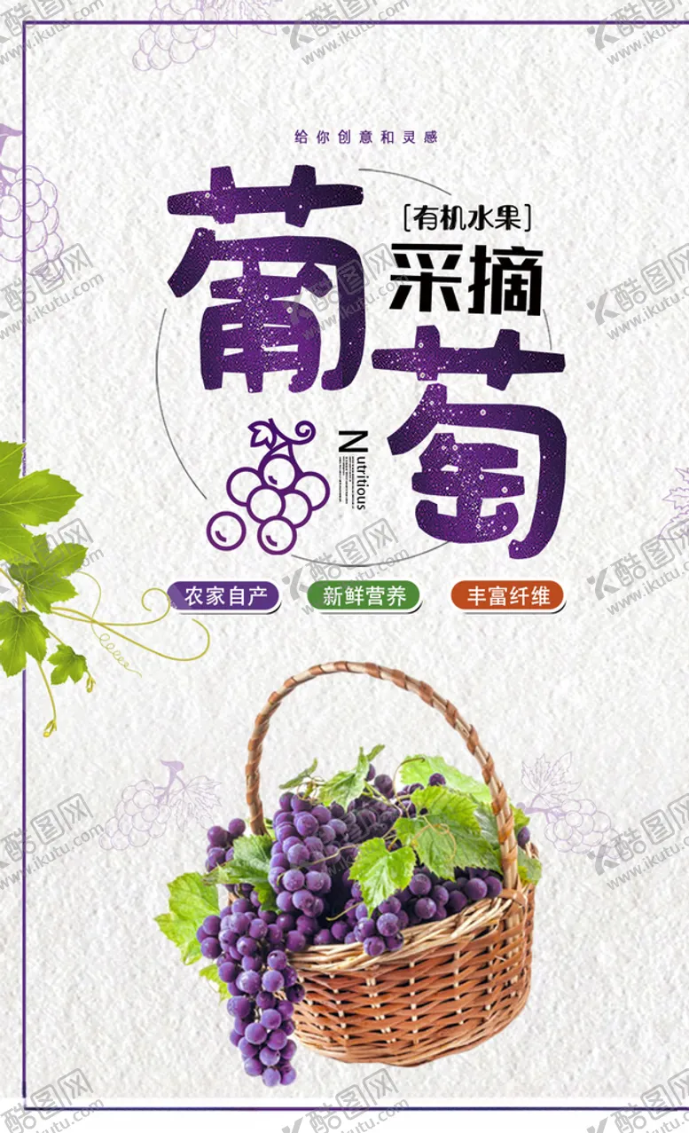 编号：35414209121600232731【酷图网】源文件下载-葡萄海报