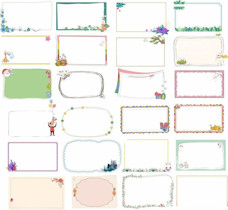 编号：92705412211607512652【酷图网】源文件下载-小清新卡通儿童背景边框