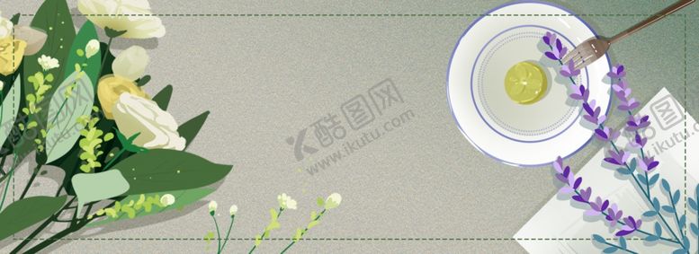 编号：43093310010809062032【酷图网】源文件下载-简约早餐海报banner