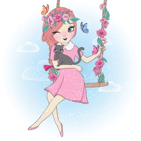 时尚手绘女孩