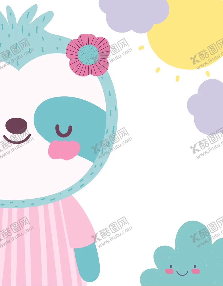 编号：72835807141734404544【酷图网】源文件下载-手绘可爱动物