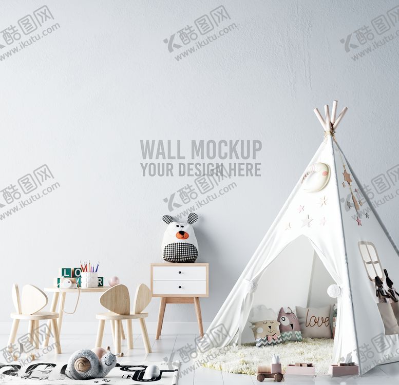 编号：84756710310906208380【酷图网】源文件下载-室内墙壁样机