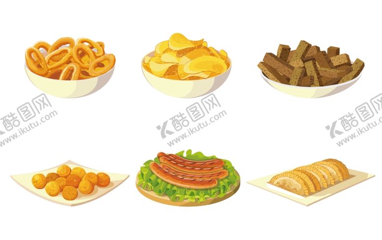 编号：43517605060240479117【酷图网】源文件下载-卡通精美食物
