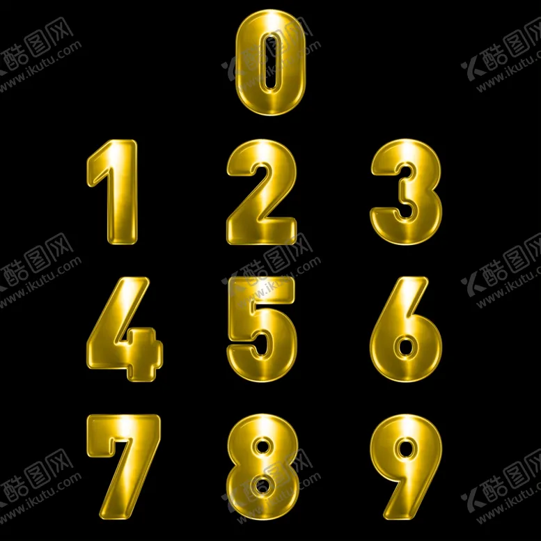 编号：87837002241618272473【酷图网】源文件下载-鎏金数字