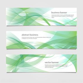 清新绿色波浪背景