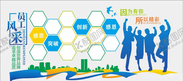 编号：66532110182134393273【酷图网】源文件下载-员工风采文化墙
