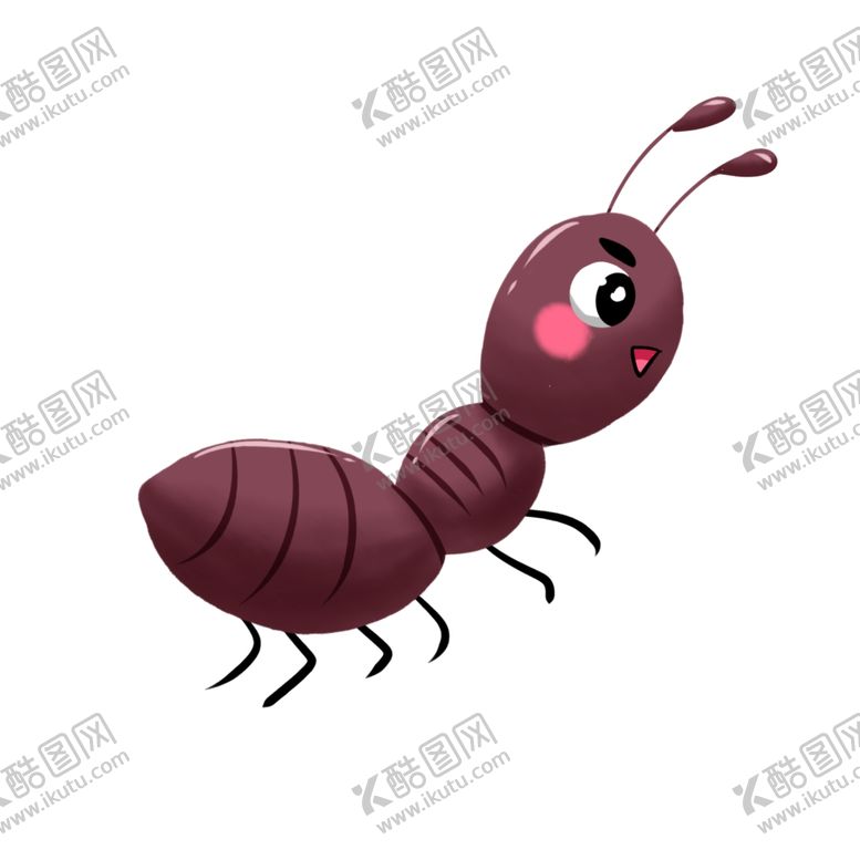 编号：12666705050358429220【酷图网】源文件下载-卡通Q版蚂蚁