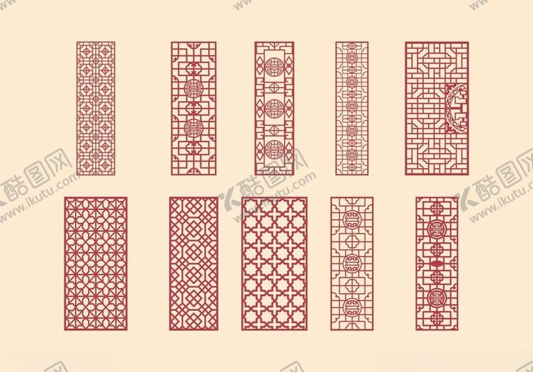 编号：92463811021916174374【酷图网】源文件下载-中式镂空雕花隔断