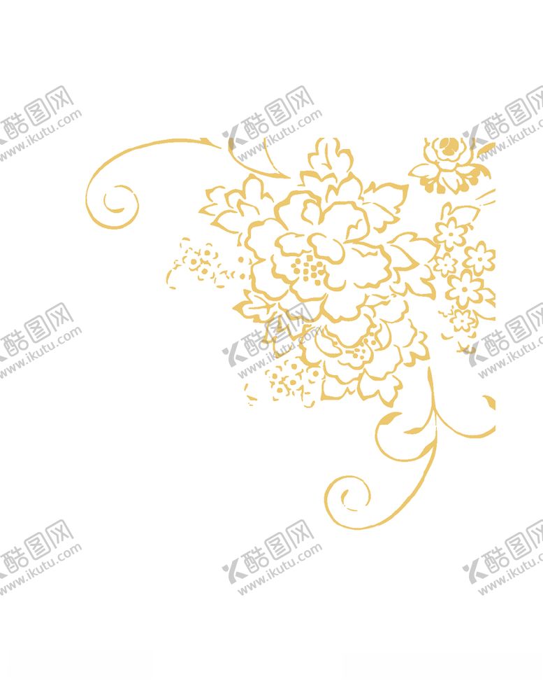 编号：24260906251013431498【酷图网】源文件下载-金色花卉图案
