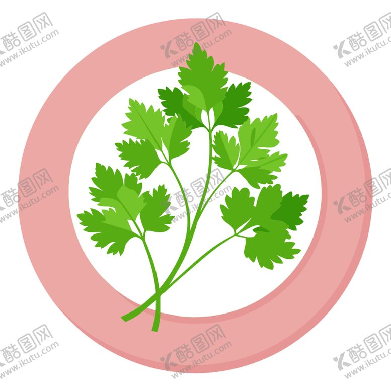 编号：50235402211424541525【酷图网】源文件下载-盘子里的香菜