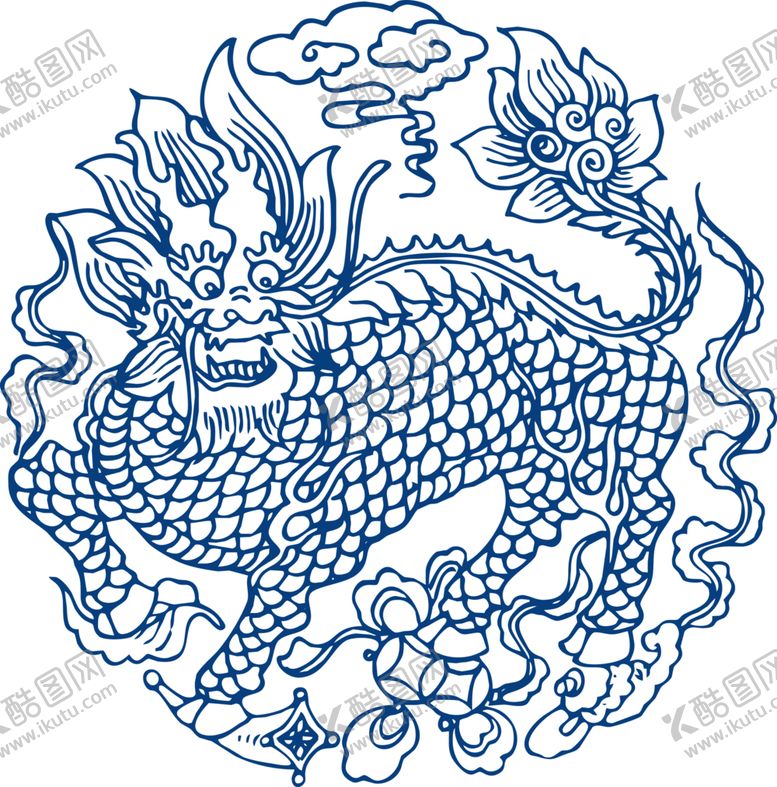 编号：77057710210546127279【酷图网】源文件下载-青花瓷图案