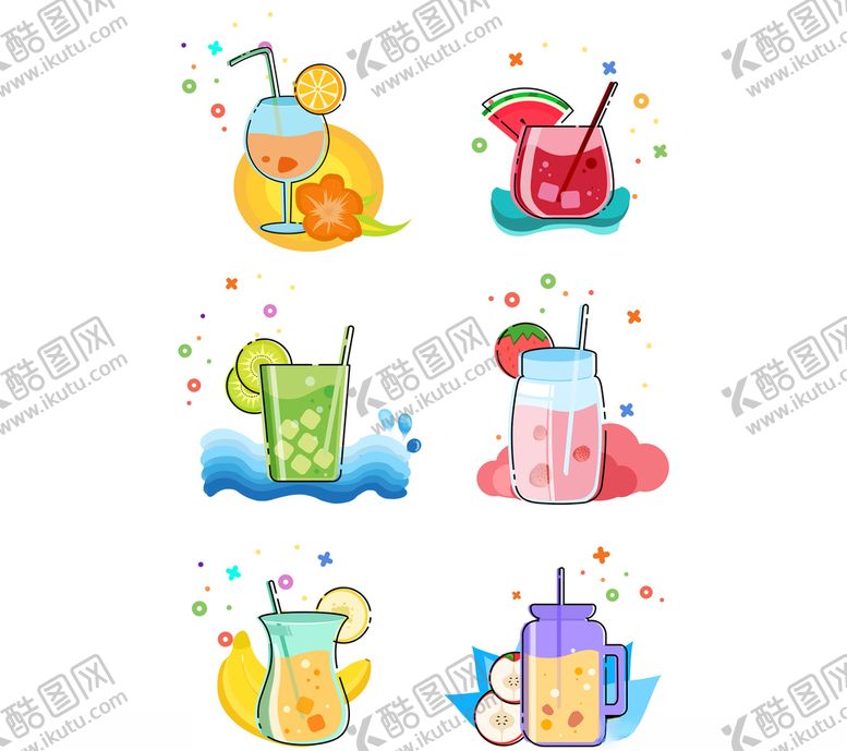 编号：20357904280736223209【酷图网】源文件下载-夏日饮品饮料果汁png素材