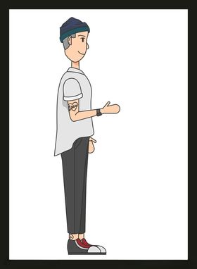 手绘男人男孩