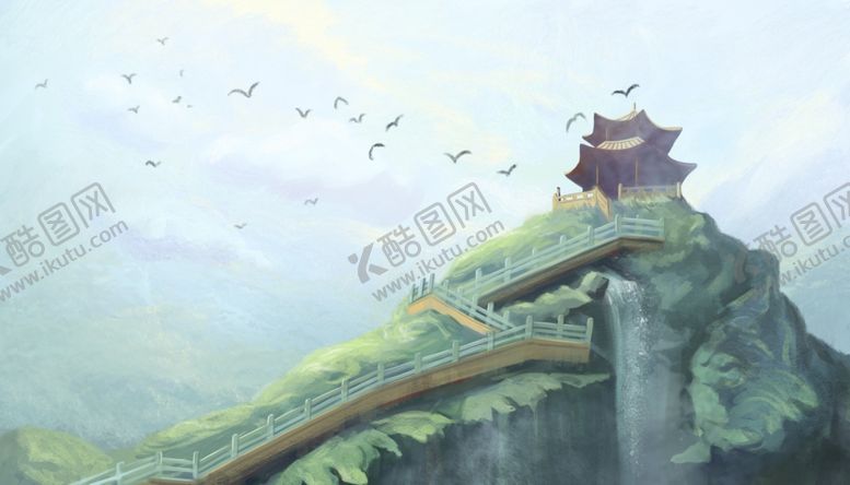 编号：25280109232324179190【酷图网】源文件下载-长城国风清新传统国潮背景素材