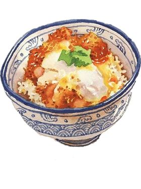 卤肉饭快餐手绘各地小吃套餐