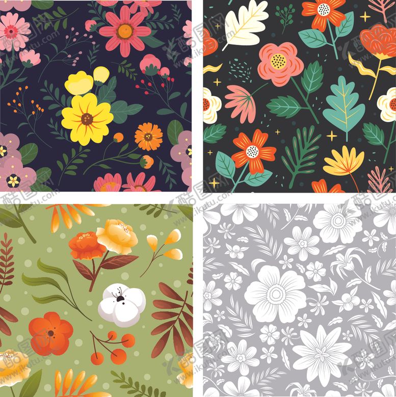 编号：97926111020901592637【酷图网】源文件下载-花卉图案