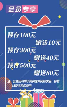 网吧会员充值宣传海报展板