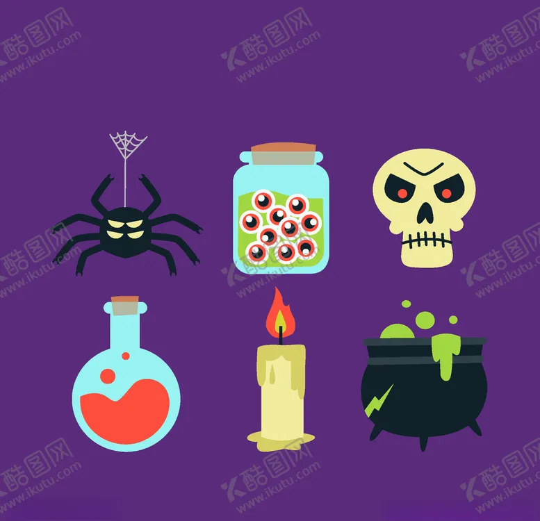 万圣节元素卡通卡通形象贴纸