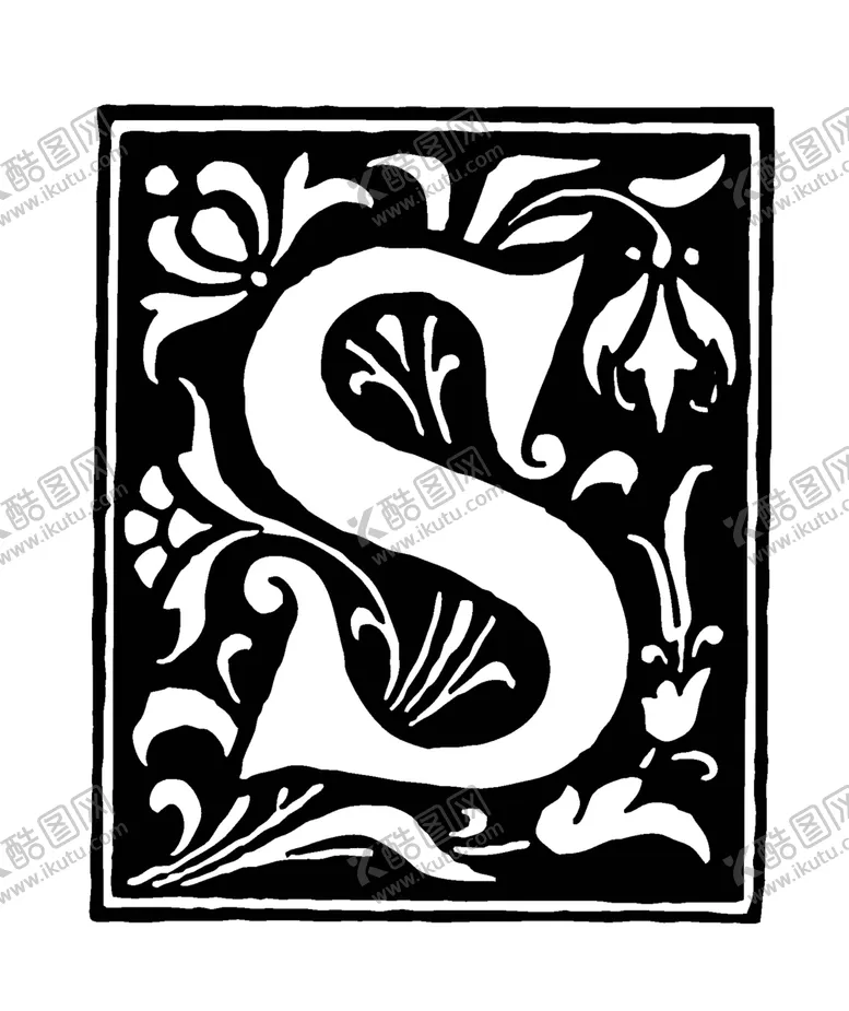 编号：28873609281001007464【酷图网】源文件下载-矢量英文复古装饰字母素材