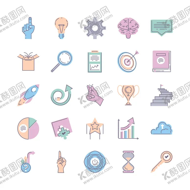 编号：85783503011519581064【酷图网】源文件下载-创意策划矢量图标元素