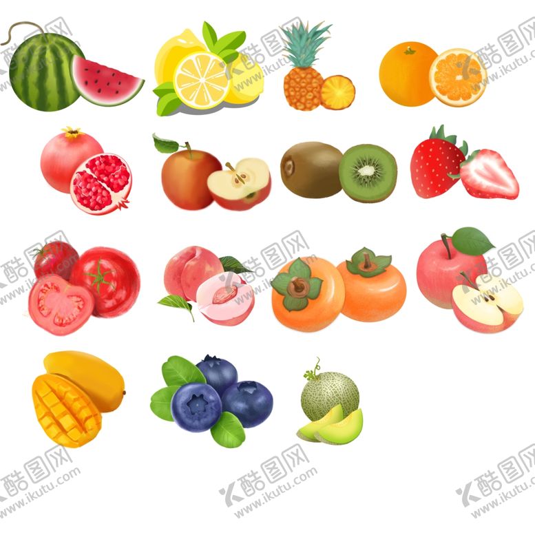 编号：82374010290824413003【酷图网】源文件下载-彩绘水果